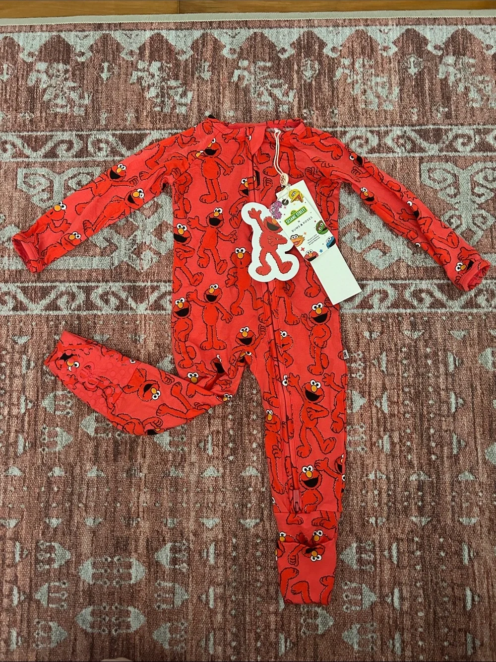 Elmo Sesame Street Bamboo Convertible Footie Pajamas